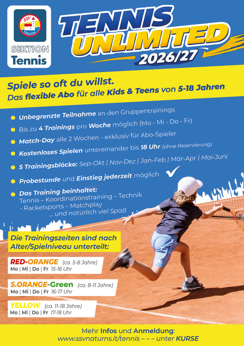 Flyer Tennis Unlimited Abo